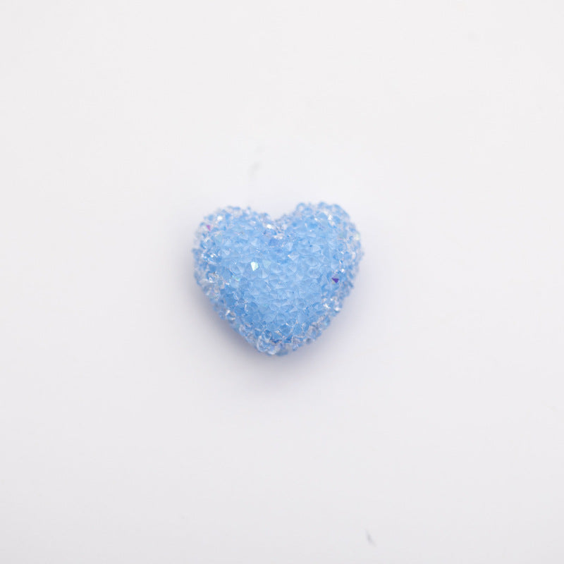 Wholesale Acrylic Rhinestones, Soft Granulated Sugar, Small Heart Beads